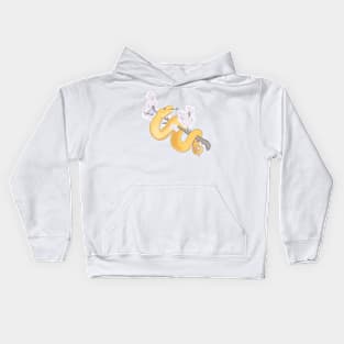 White Sakura Viper: Yellow Kids Hoodie